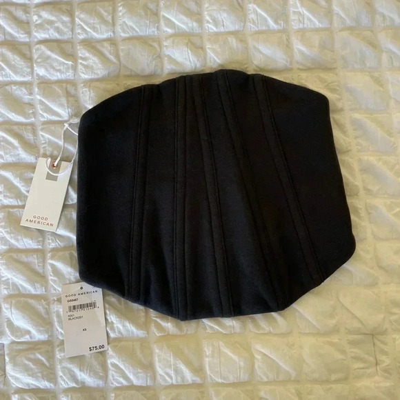 Good American black knit corset crop top - Picture 3 of 10